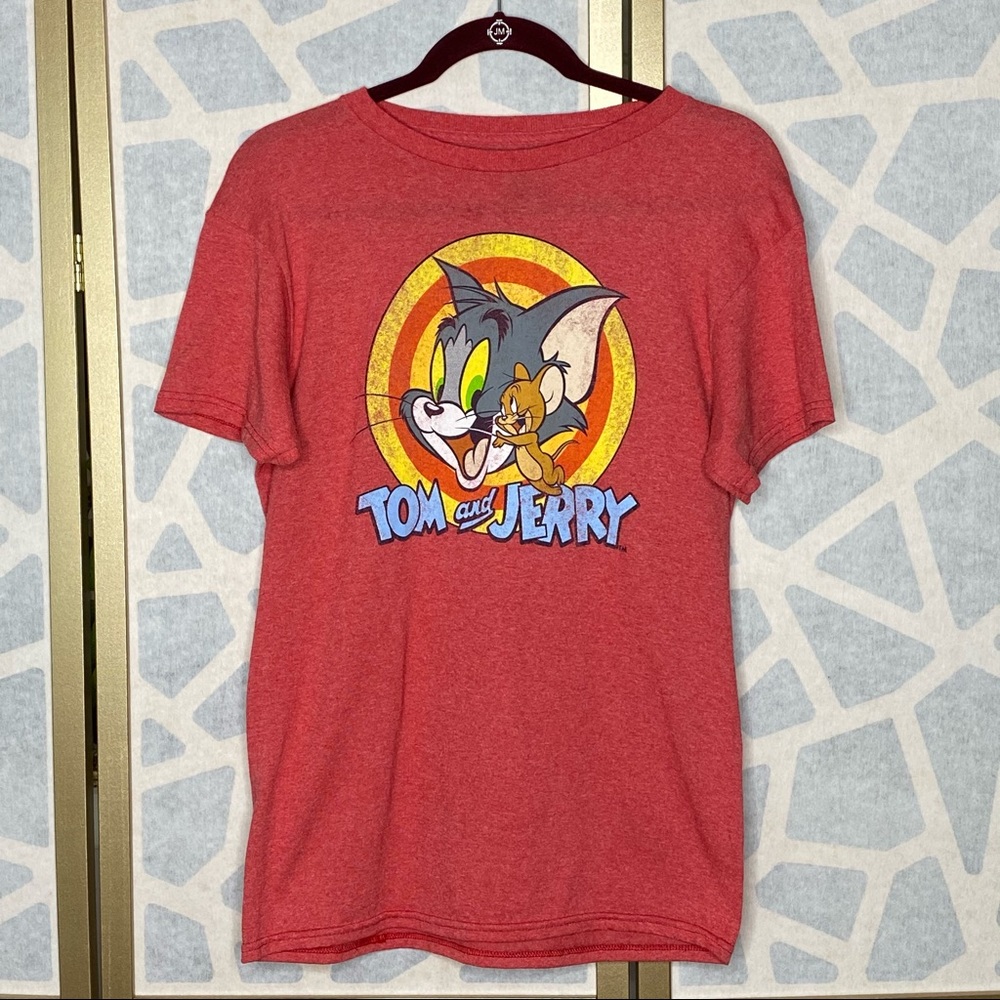 Tom and Jerry Circle Short Sleeve Crewneck‎ T-Shirt